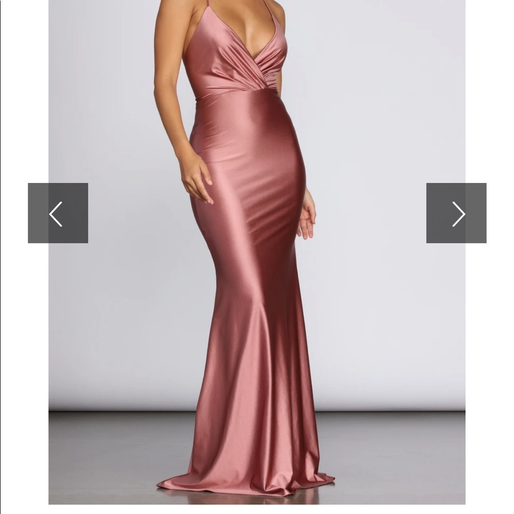 JERRY CROSS BACK DRAPED GOWN